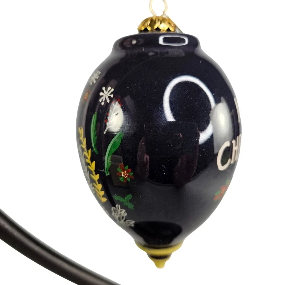 Pier 1 One Nutcracker Glass Ornament Li Bien Handpainted Finial 2019 Gift Box‎